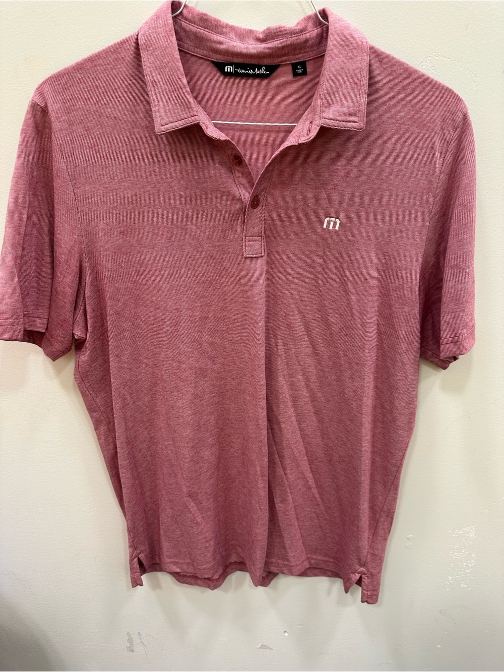 Travis Mathew Heathered Rose Polo